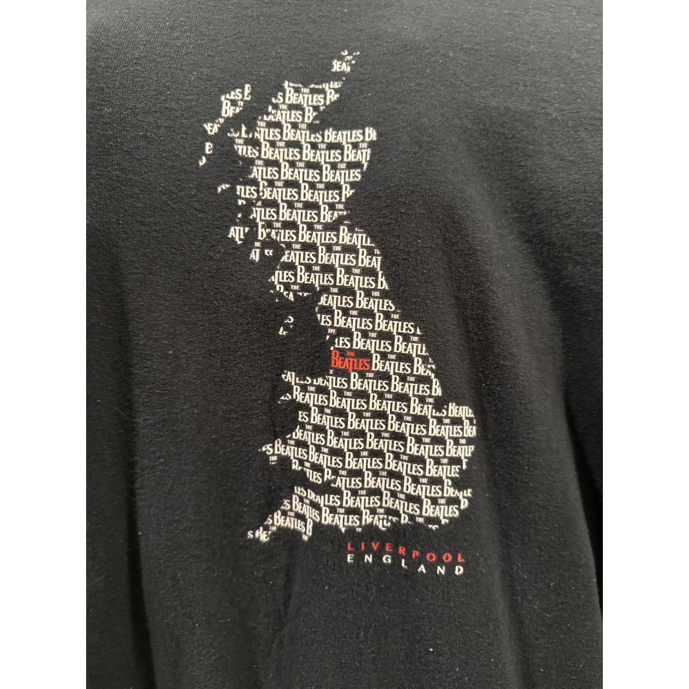 The Beatles Liverpool‎ England Map Graphic T-Shirt Mens XL Black 2018 Apple Corp